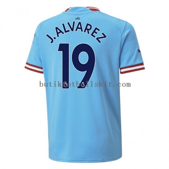 Manchester City J. ALVAREZ 19 Män Hemma Matchtröja 2022/23 Kortärmad