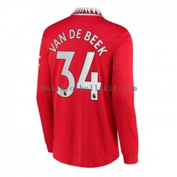 Manchester United Donny van de Beek 34 Män Hemma Matchtröja 2022/23 Långärmad