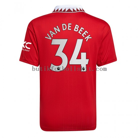 Manchester United Donny van de Beek 34 Män Hemma Matchtröja 2022/23 Kortärmad