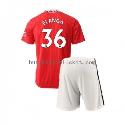 Manchester United Elanga 36 Barn Hemma Matchtröja 2022/23 Kortärmad