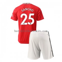 Manchester United Jadon Sancho 25 Barn Hemma Matchtröja 2022/23 Kortärmad
