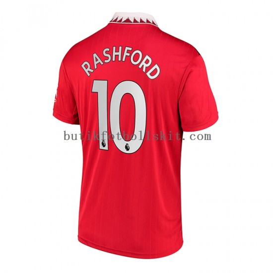 Manchester United Rashford 10 Män Hemma Matchtröja 2022/23 Kortärmad