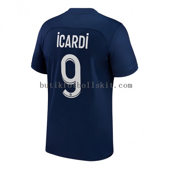 Paris Saint-Germain Icardi 9 Män Hemma Matchtröja 2022/23 Kortärmad