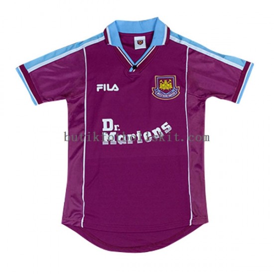 West Ham United Retro Män Hemma Matchtröja 1999-2001 Kortärmad