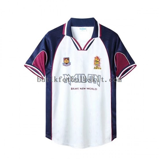 West Ham United Iron Maiden Retro Män Borta Matchtröja 1999 Kortärmad