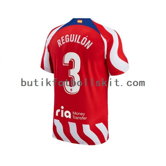 Atlético Madrid Sergio Reguilon 3 Män Hemma Matchtröja 2022/23 Kortärmad