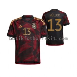 Tyskland Thomas Muller 13 Män Borta Matchtröja World Cup 2022 Kortärmad