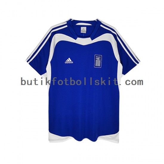 Grekland Retro Män Borta Matchtröja 2004 Kortärmad