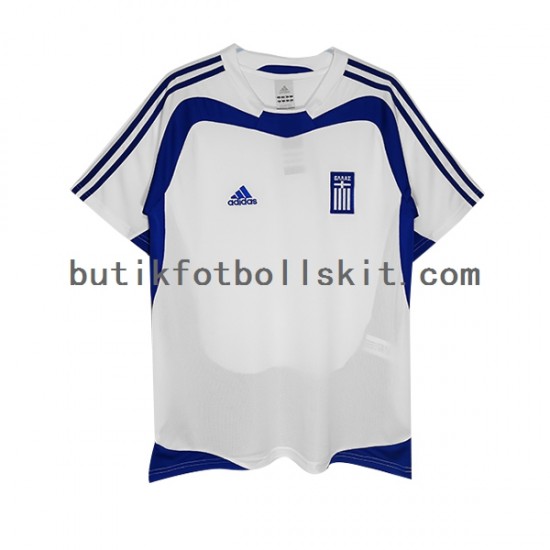Grekland Retro Män Hemma Matchtröja 2004 Kortärmad