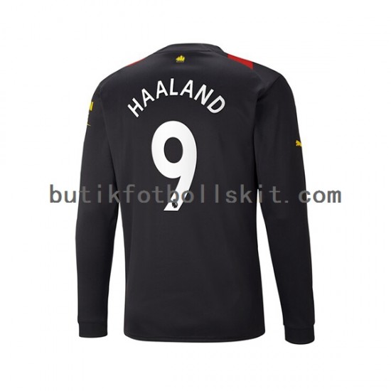 Manchester City Haaland 9 Män Borta Matchtröja 2022/23 Långärmad
