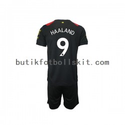 Manchester City Haaland 9 Män Barn Borta Matchtröja 2022/23 Kortärmad