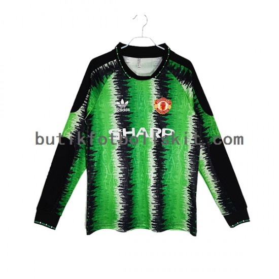 Manchester United Målvakt Retro Män Hemma Matchtröja 1990/91 Långärmad