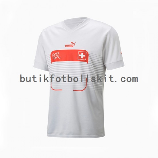 Schweiz Män Borta Matchtröja World Cup 2022 Kortärmad