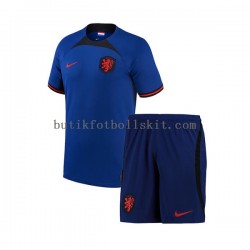 Nederländerna Barn Borta Matchtröja World Cup 2022 Kortärmad