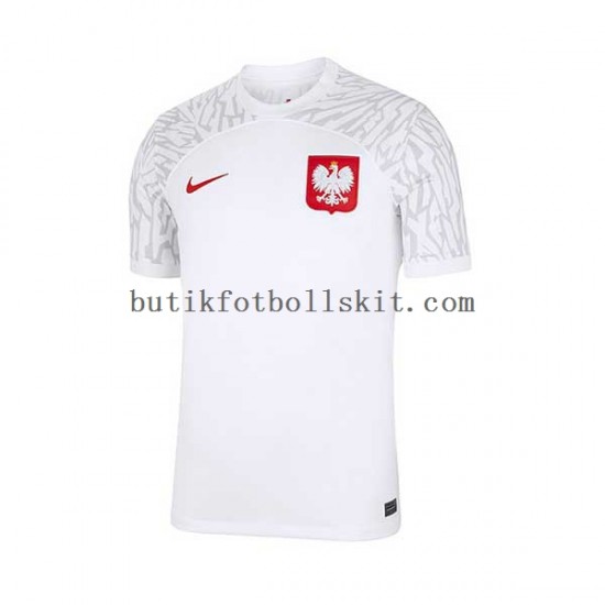 Polen Män Hemma Matchtröja World Cup 2022 Kortärmad
