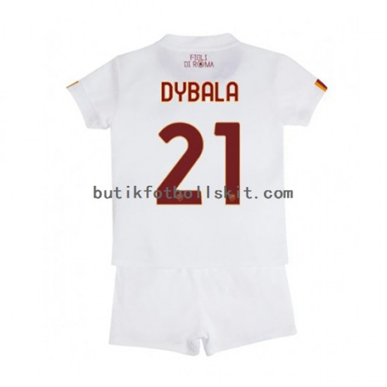 AS Roma Paulo Dybala 21 Barn Borta Matchtröja 2022/23 Kortärmad