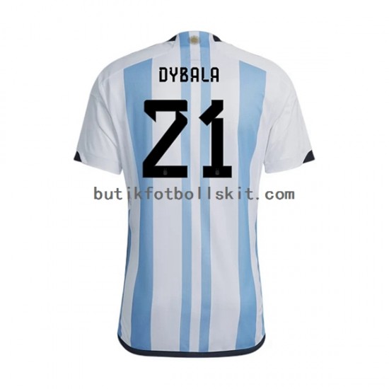 Argentina Dybala 21 Män Hemma Matchtröja World Cup 2022 Kortärmad
