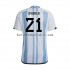 Argentina Dybala 21 Män Hemma Matchtröja World Cup 2022 Kortärmad