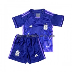 Argentina Barn Borta Matchtröja World Cup 2022 Kortärmad