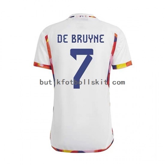 Belgien De Bruyne 7 Män Borta Matchtröja World Cup 2022 Kortärmad
