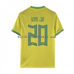 Brasilien Vinicius Junior 20 Män Hemma Matchtröja World Cup 2022 Kortärmad