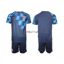 Kroatien Barn Borta Matchtröja World Cup 2022 Kortärmad