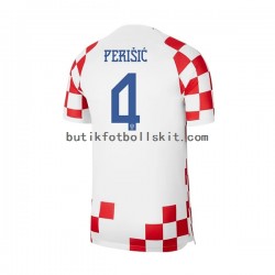 Kroatien Perisic 4 Män Hemma Matchtröja World Cup 2022 Kortärmad