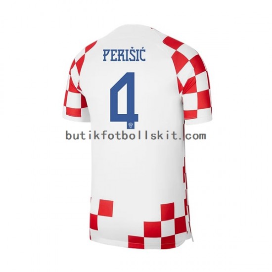 Kroatien Perisic 4 Män Hemma Matchtröja World Cup 2022 Kortärmad