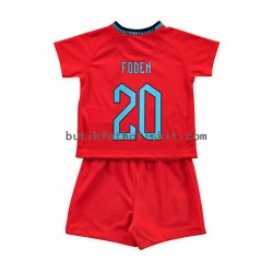 England Foden 20 Barn Borta Matchtröja World Cup 2022 Kortärmad