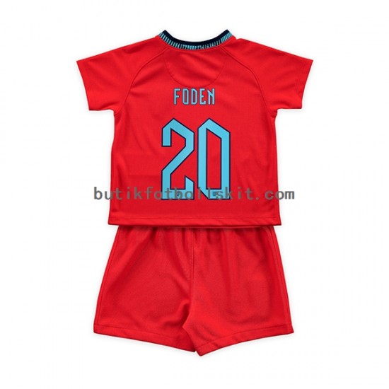 England Foden 20 Barn Borta Matchtröja World Cup 2022 Kortärmad