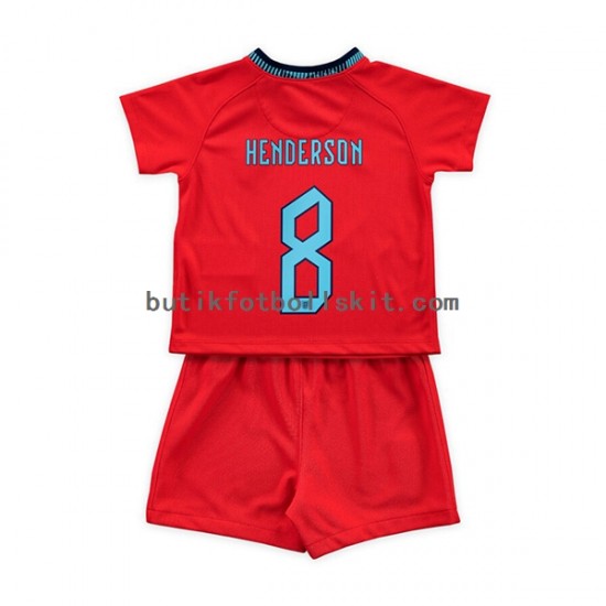 England Henderson 8 Barn Borta Matchtröja World Cup 2022 Kortärmad