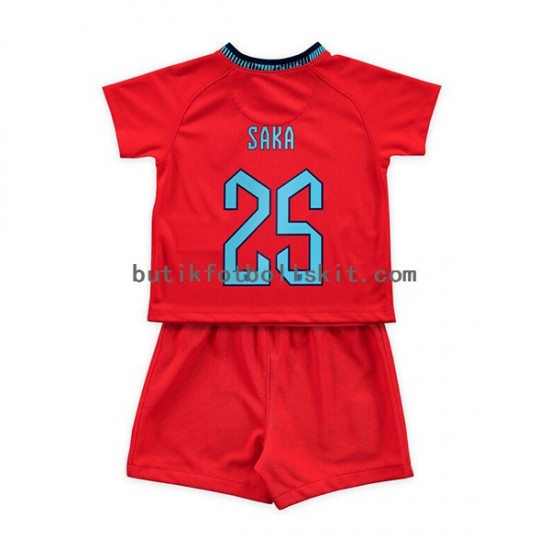 England Saka 25 Barn Borta Matchtröja World Cup 2022 Kortärmad