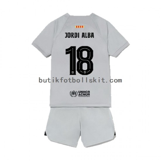 FC Barcelona Jordi Alba 18 Barn Tredje Matchtröja 2022/23 Kortärmad
