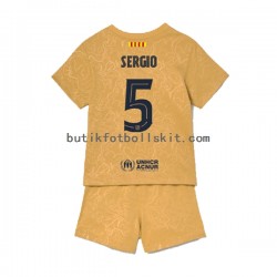 FC Barcelona Sergio Busquets 5 Barn Borta Matchtröja 2022/23 Kortärmad