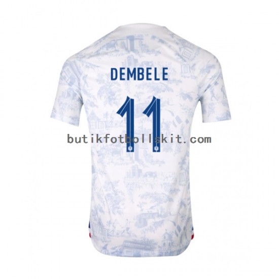 Frankrike Dembele 11 Män Borta Matchtröja World Cup 2022 Kortärmad