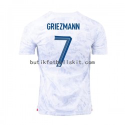 Frankrike Griezmann 7 Män Borta Matchtröja World Cup 2022 Kortärmad
