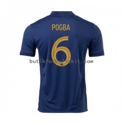 Frankrike Pogba 6 Män Hemma Matchtröja World Cup 2022 Kortärmad