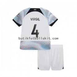 Liverpool Virgil van Dijk Barn Borta Matchtröja 2022/23 Kortärmad