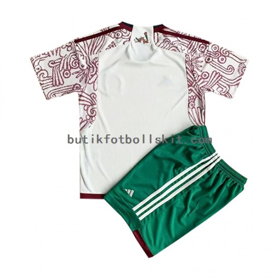 Mexiko Barn Borta Matchtröja World Cup 2022 Kortärmad