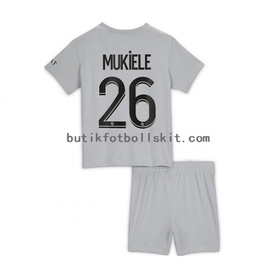 Paris Saint-Germain Mukiele 26 Barn Borta Matchtröja 2022/23 Kortärmad