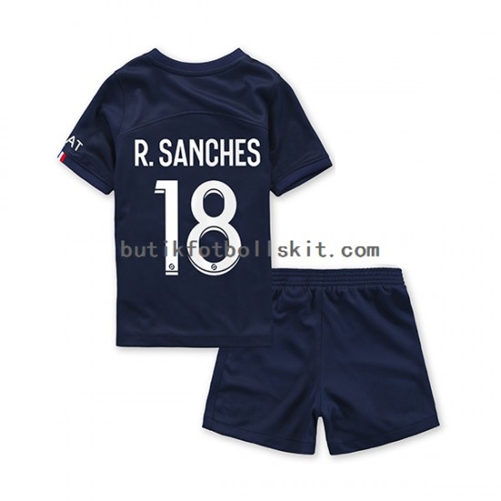 Paris Saint-Germain R.Sanches 18 Barn Hemma Matchtröja 2022/23 Kortärmad