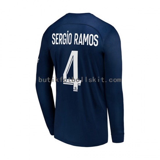 Paris Saint-Germain Sergio Ramos 4 Män Hemma Matchtröja 2022/23 Långärmad