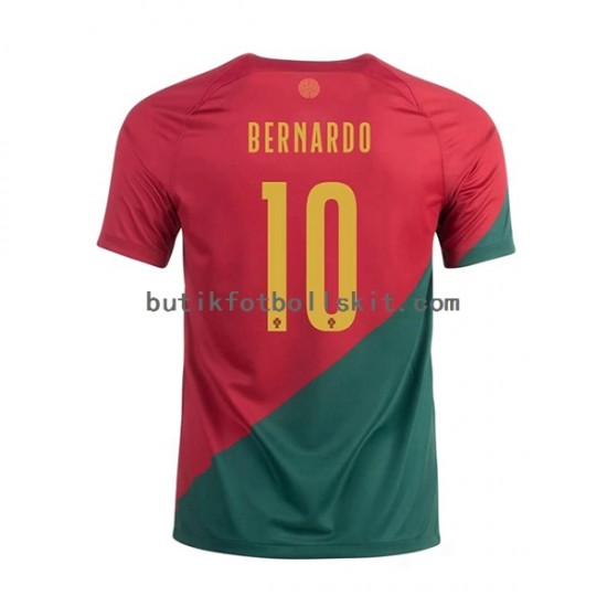 Portugal Bernardo 10 Män Hemma Matchtröja World Cup 2022 Kortärmad
