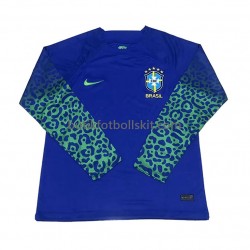 Brasilien Män Borta Matchtröja World Cup 2022 Långärmad