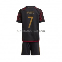 Tyskland Havertz 7 Barn Borta Matchtröja World Cup 2022 Kortärmad