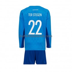 Tyskland ter Stegen 22 Målvakt Barn Hemma Matchtröja World Cup 2022 Långärmad