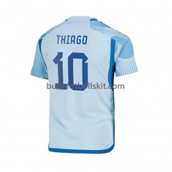 Spanien Thiago 10 Män Borta Matchtröja World Cup 2022 Kortärmad