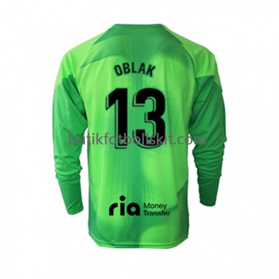 Atlético Madrid Jan Oblak 13 Målvakt Män Hemma Matchtröja 2022/23 Långärmad