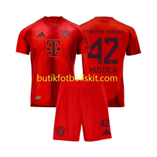 FC Bayern München Jamal Musiala 42 Barn Hemma Matchtröja 2024/25 Kortärmad