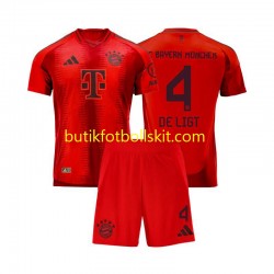 FC Bayern München Matthijs de Ligt 4 Barn Hemma Matchtröja 2024/25 Kortärmad